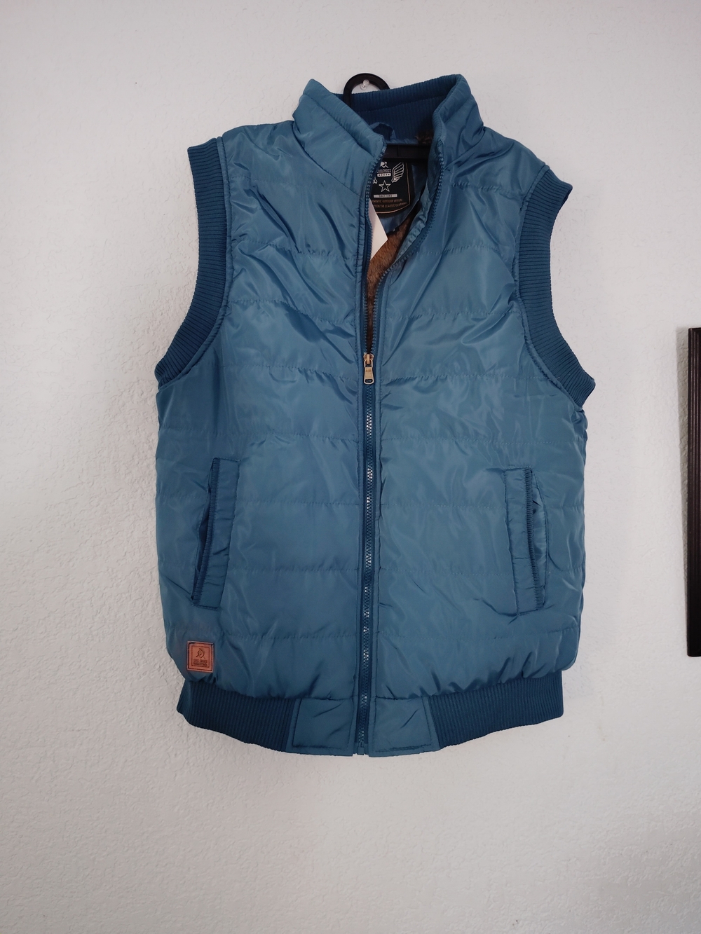 Men's Blue Quilted Puffer Vest
